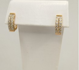 Сережки з червоного золота зі вставками. Арт. №2400001053