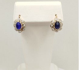 Сережки з червоного золота з камінням. Арт. №2400001052